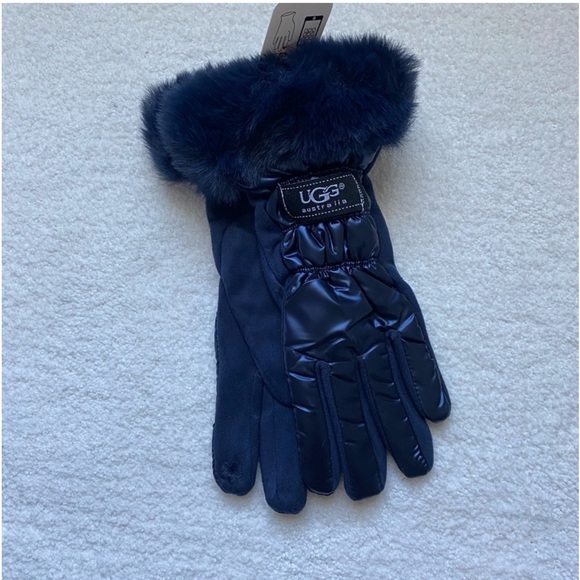 UGG Accessories - Ugg puffy navy blue gloves